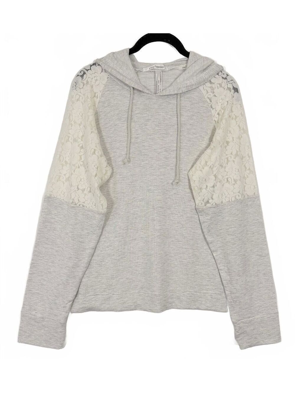 Flora Nikrooz Heather Lace 2 Piece Lounge Set Gray NWT Women's Size Small
